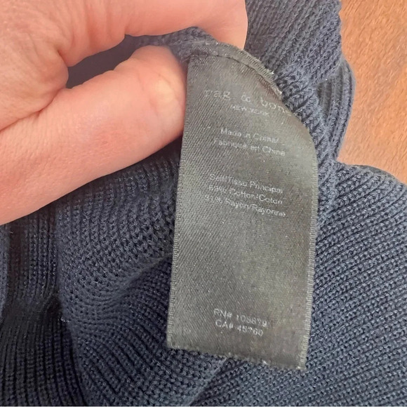 Rag & Bone Michelle Sweater Navy Blue V-Neck Midi Dress Tie Waist B22 - Picture 11 of 14